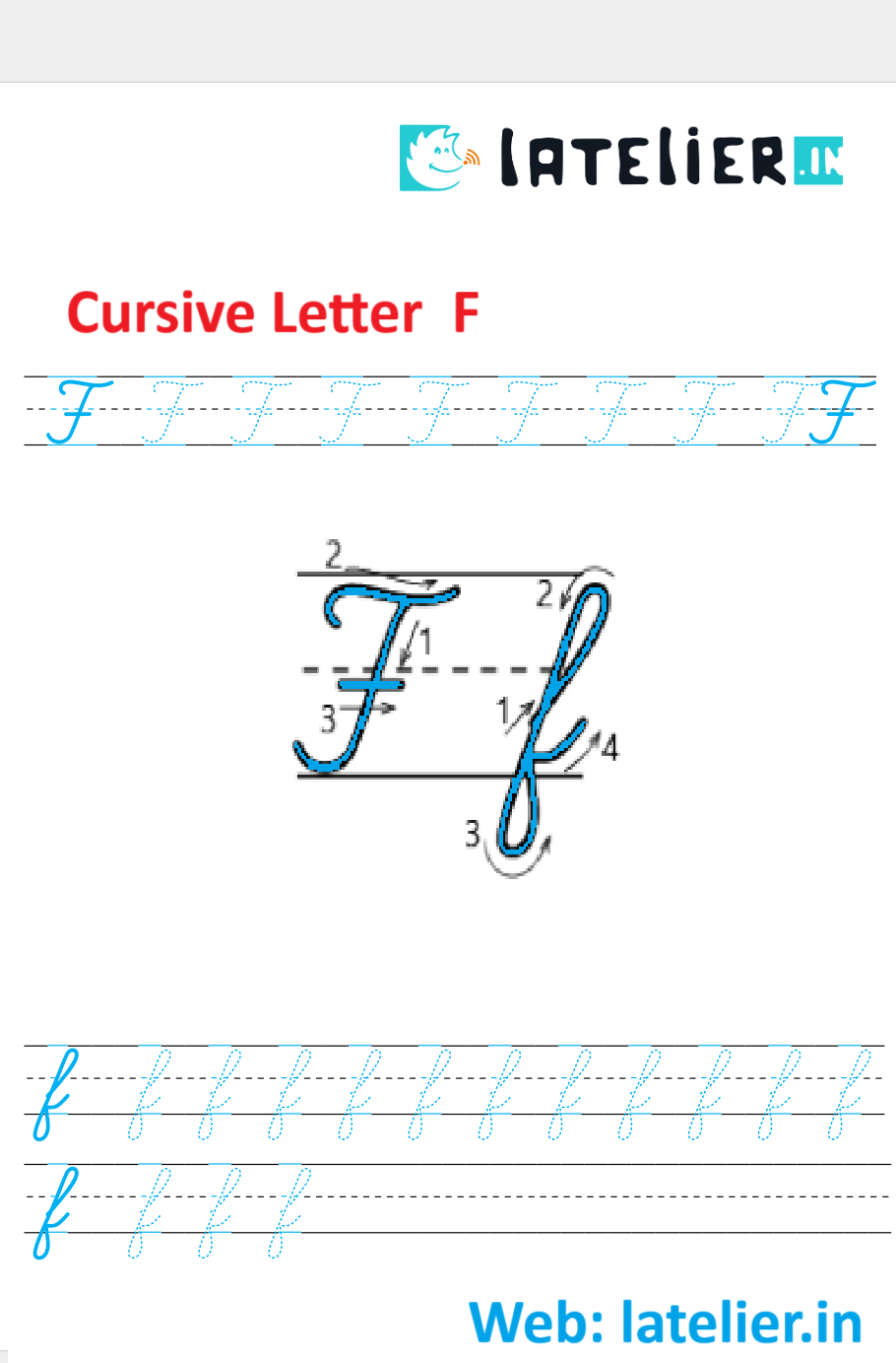 cursive F